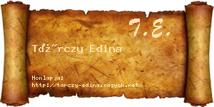 Tárczy Edina névjegykártya